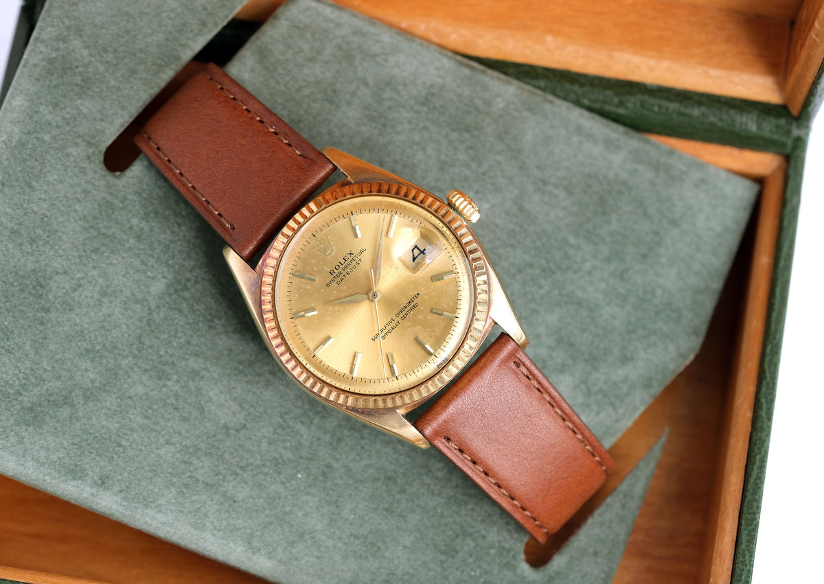 Rolex datejust 1601 leather cheap strap